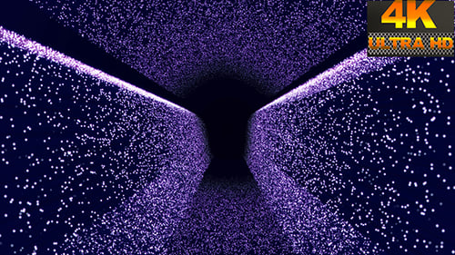 Futuristic Purple Particle Tunnel Animation Loop