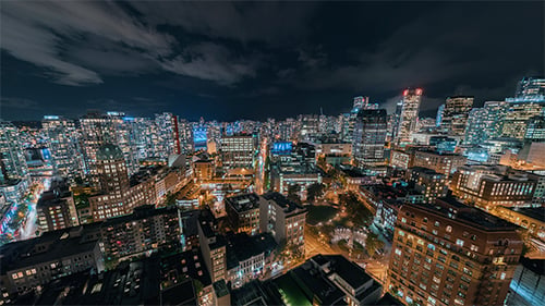 Vancouver, British Columbia at Night