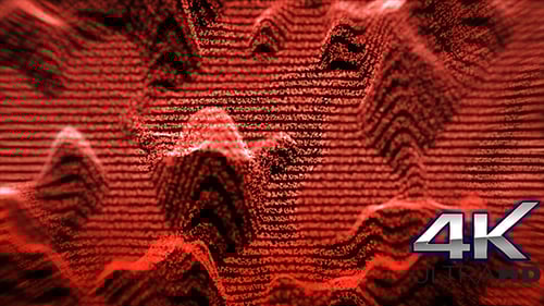 Epic Red Waves of Particles Background Loop