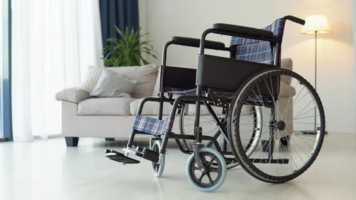 Wheelchair in Bright Home Interior