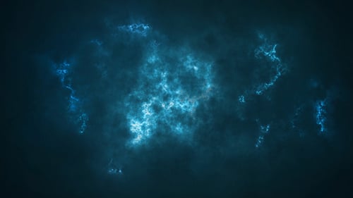 Dark Green Clouds Particles Background Loop