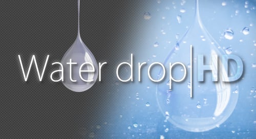 Realistic Water Droplets Form Bubbles Transition Animation