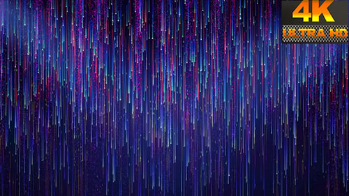 Abstract Digital Particle Rain Background Animation
