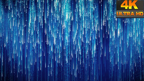 Futuristic Blue Streaming Light Particles Background Loop