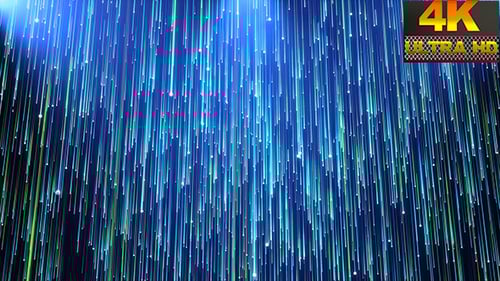 Abstract Glowing Falling Particle Trails Background Loop