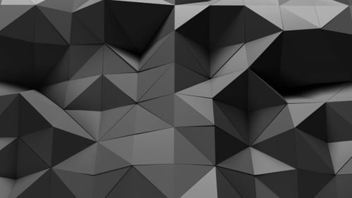 Black Polygonal Geometric Loop