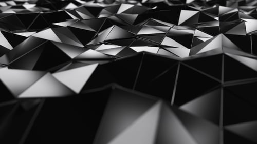 Black Polygonal Geometric Surface Loop