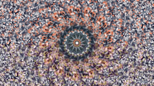 Artistic White Blue Tunnel Particles