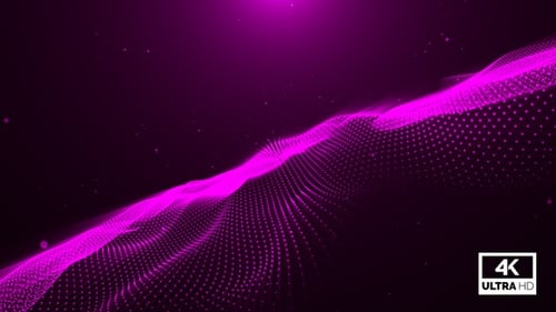 Flowing Abstract Digital Particle Wave Background