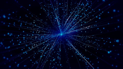 Digital Network Data Flow with Abstract Particle Lines Background