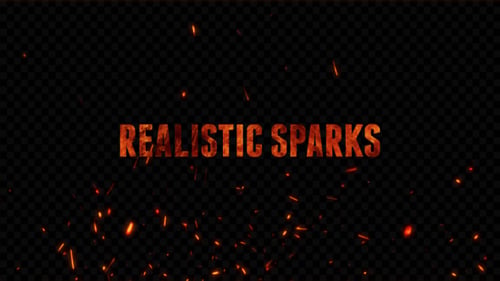 Realistic Fire Sparks Overlay Pack