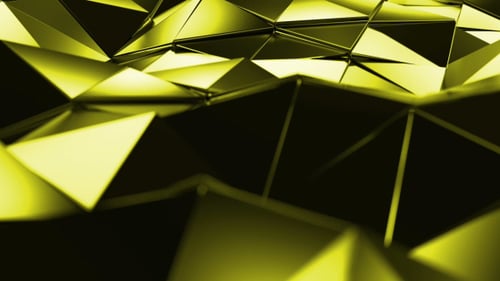 Yellow Polygonal Geometric Surface Loop