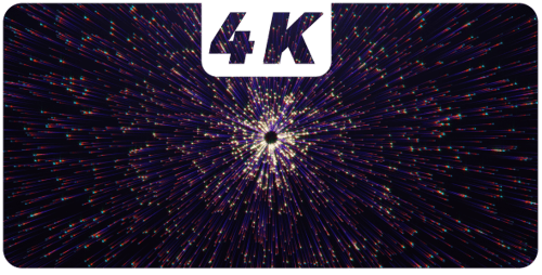 Vibrant Glowing Particles Bursting Animation Background