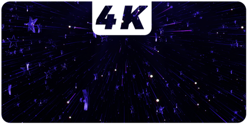 Abstract Purple Starfield Light Streaks Motion Background