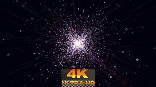 Cosmic Star Burst Particle Effect Animation