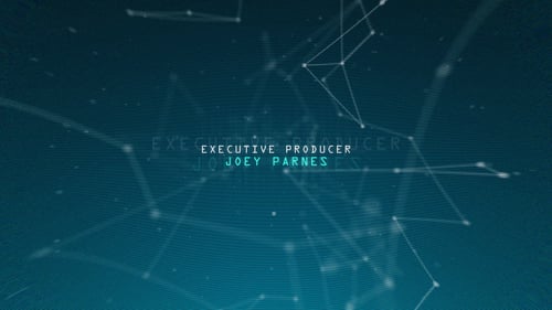 Dynamic Glitch Cinematic Title Sequence with Digital Network Background