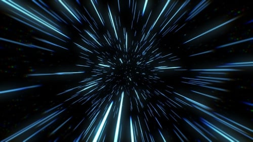Futuristic Hyperspace Warp Speed Tunnel Background Animation
