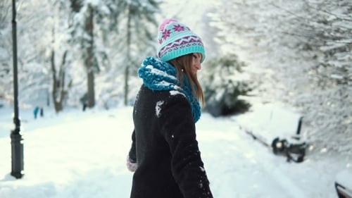 Girl in the Snow Park