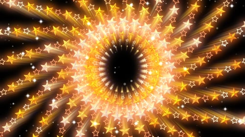 Estrelas brilhantes douradas