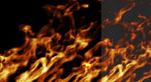 Realistic Dynamic Fire Animated Overlay Element