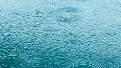 Abstract Background, Rain Drops on the Water