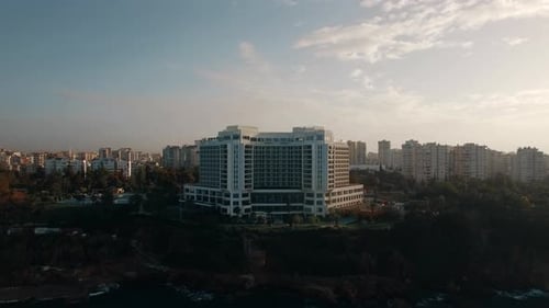 Apartments on the edge of a hill