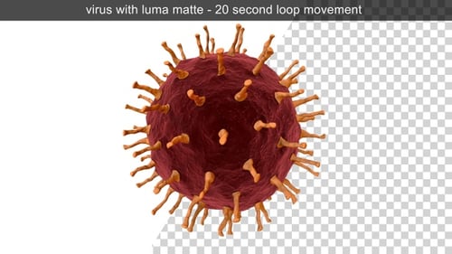 Rotating 3D Virus Particle Loop with Alpha Channel