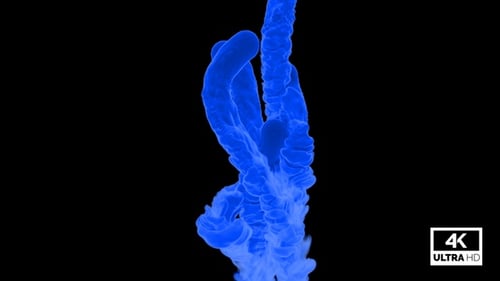 Elegante blaue Rauchspuren 4K