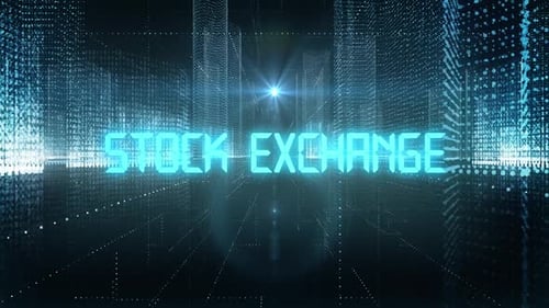 Skyscrapers Digital City Tech Word Stock Exchange
