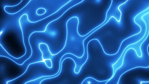 Dynamic Abstract Blue Neon Flowing Lines Background