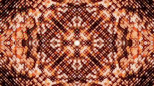 Sparkling Red Gold Kaleidoscope Abstract Pattern Background