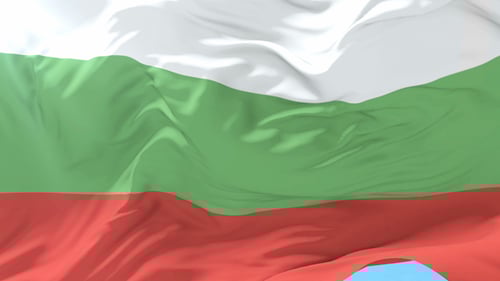 Waving Bulgarian Flag Animation Loop