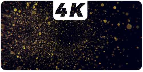 Golden Particles Bokeh Flowing Abstract Background Loop