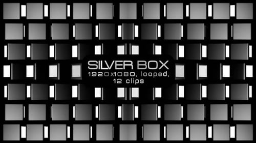 Geometric Silver Boxes Rotating Grid Loop Background