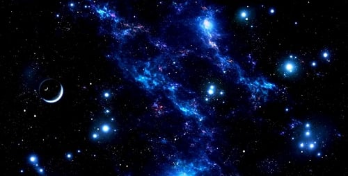 Abstract Nebula Outer Space Starfield Background Animation