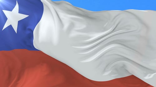 Flagge Chiles weht