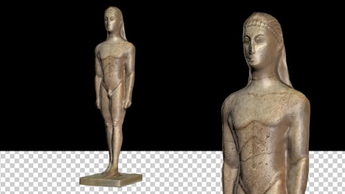 Rotating 3D Model of Ancient Greek Male Statue
