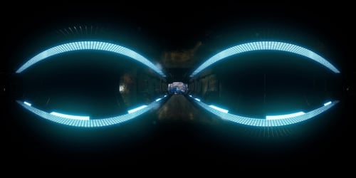 International Space Station Orbiting Earth in Virtual Reality