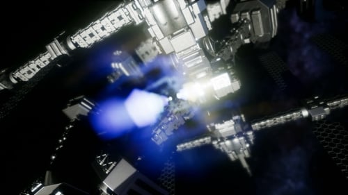 Spaceship Travelling Through the Universe