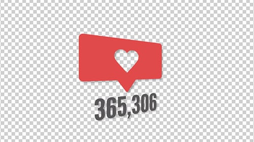 Dynamic Social Media Like Counter Animation