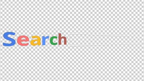 Search Engine With Writing Search Words With Alpha Channel