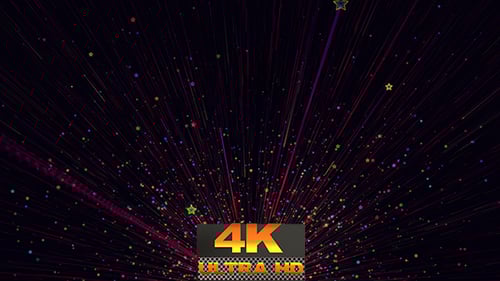 Sparkling Stars and Light Rays Abstract Festive Background