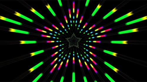 Neon Star Tunnel Loop Background