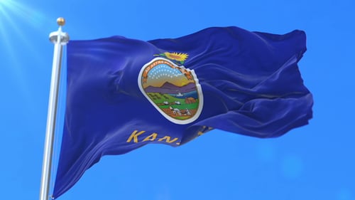Flag of American State of Kansas