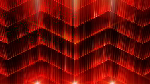 Lazo de cortina rojo