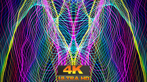 Dynamic Abstract Neon Grid Loop Background