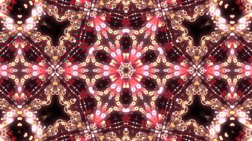 Glowing Geometric Kaleidoscope Light Pattern Loop