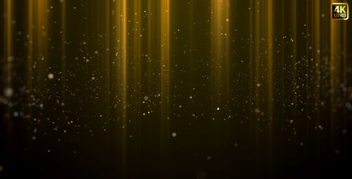 Golden Shimmering Particles and Light Rays Background Loop