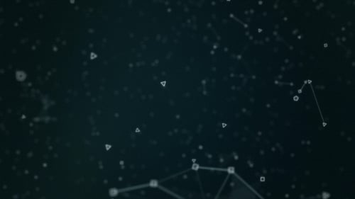 Futuristic Abstract Network Particles Loop Background
