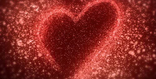 Elegant Red Sparkling Heart Reveal for Romantic Events